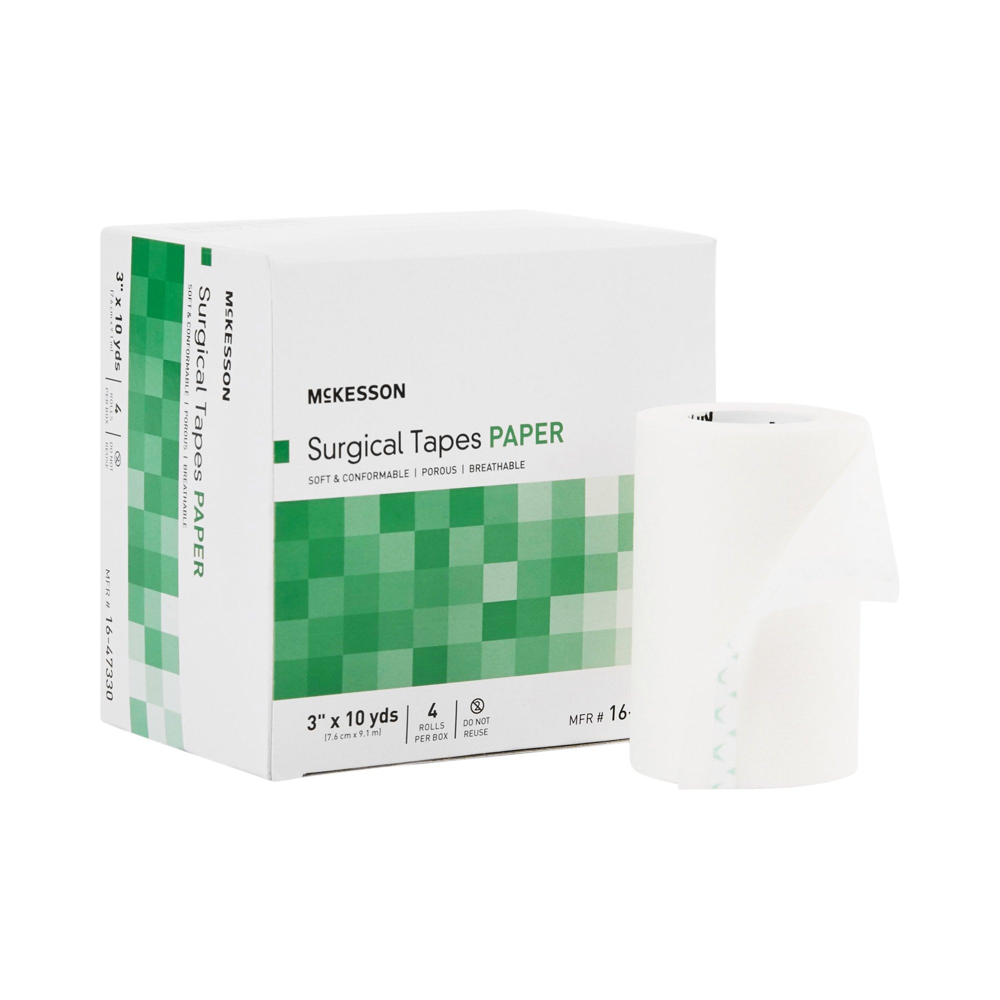 466889 - McKesson - McKesson Medical Tape White 3 in X 10 yd Paper, 16-47330, Case of 48, (CS)