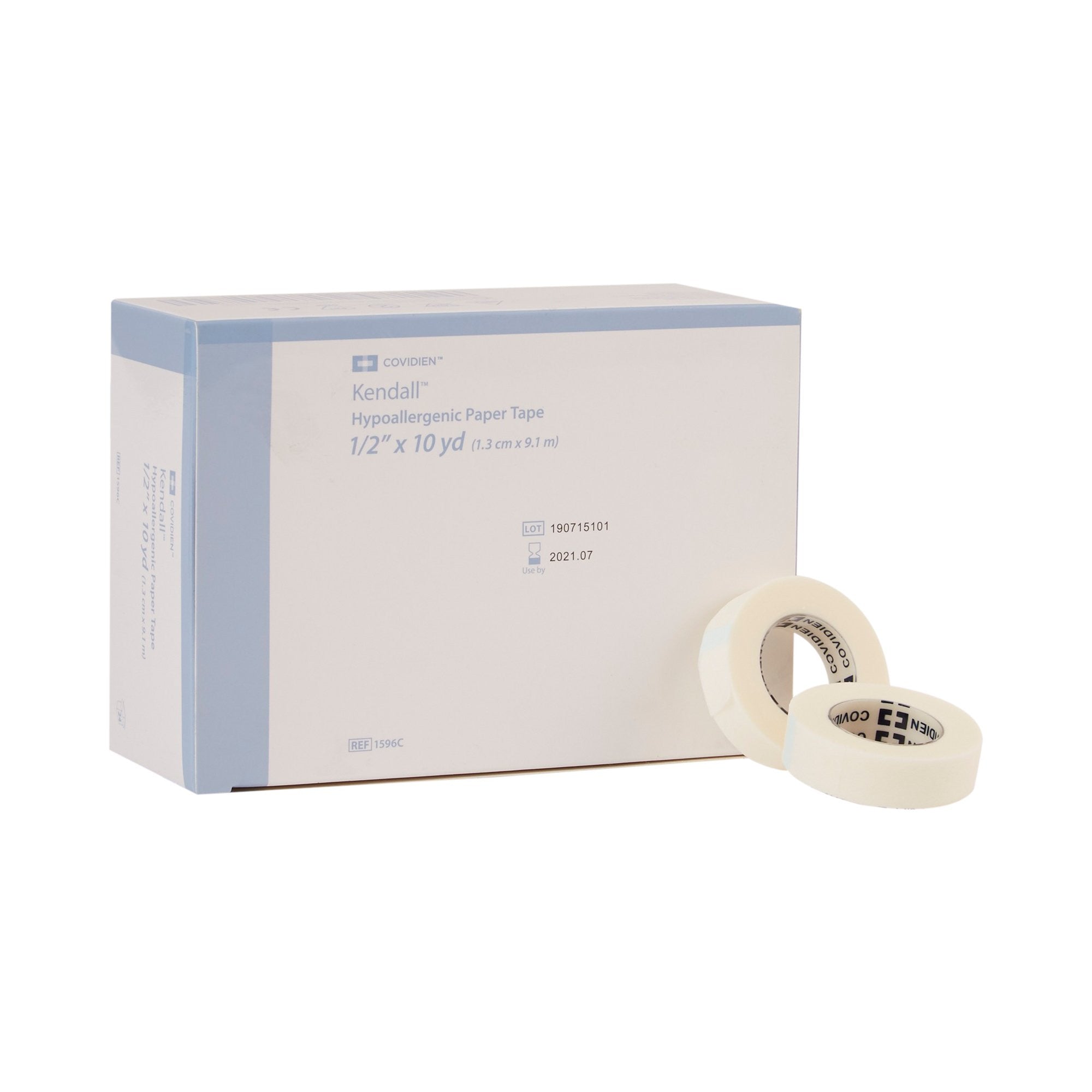 696196 - Kendall - Kendall Hypoallergenic Medical Tape White 1/2 in X 10 yd Paper, 1596C, Sample Pack of 1, (EA)