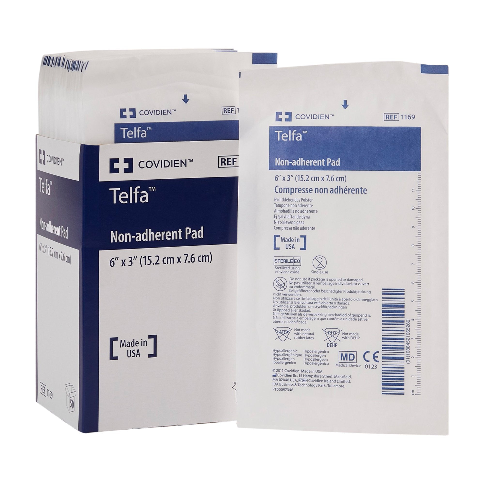 9920 - Telfa - Telfa Ouchless Non-Adherent Dressing 3 X 6 Inch Sterile 1 per Pack, 1169, Pack of 1, (EA)