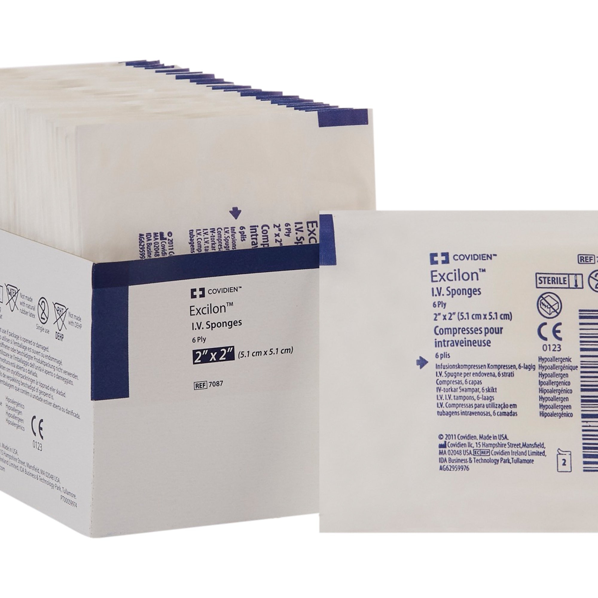 453951 - Excilon - Excilon I.V. Sponge 2 X 2 in 6-Ply Sterile , 7087-, Carton of 35, (CT)