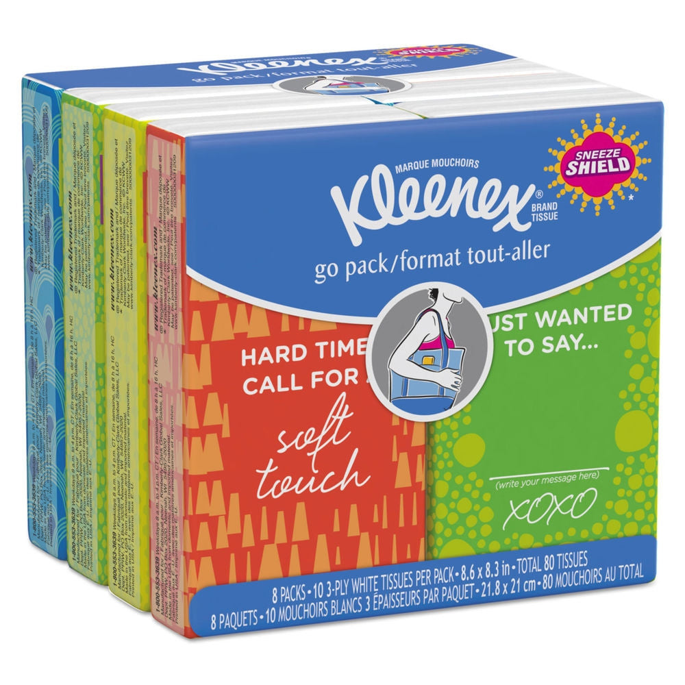 1032437 - Kleenex - Kleenex Pocket Pack Facial Tissue White 8-3/5 x 8-3/10 in 46651 Case of 96, (CS)