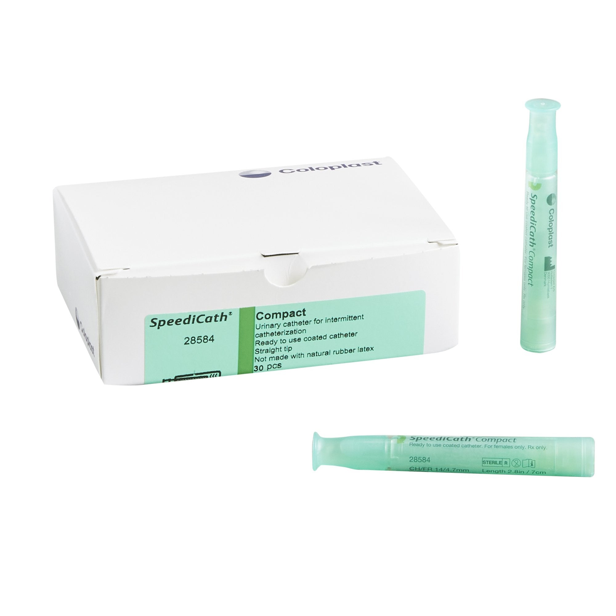 1042934 - Speedi - Urethral Catheter SpeediCath Compact Straight Tip Hydrophilic Coated Polyurethane 14 Fr. 2-3/4 in, 28584 Pack of 1, (EA)