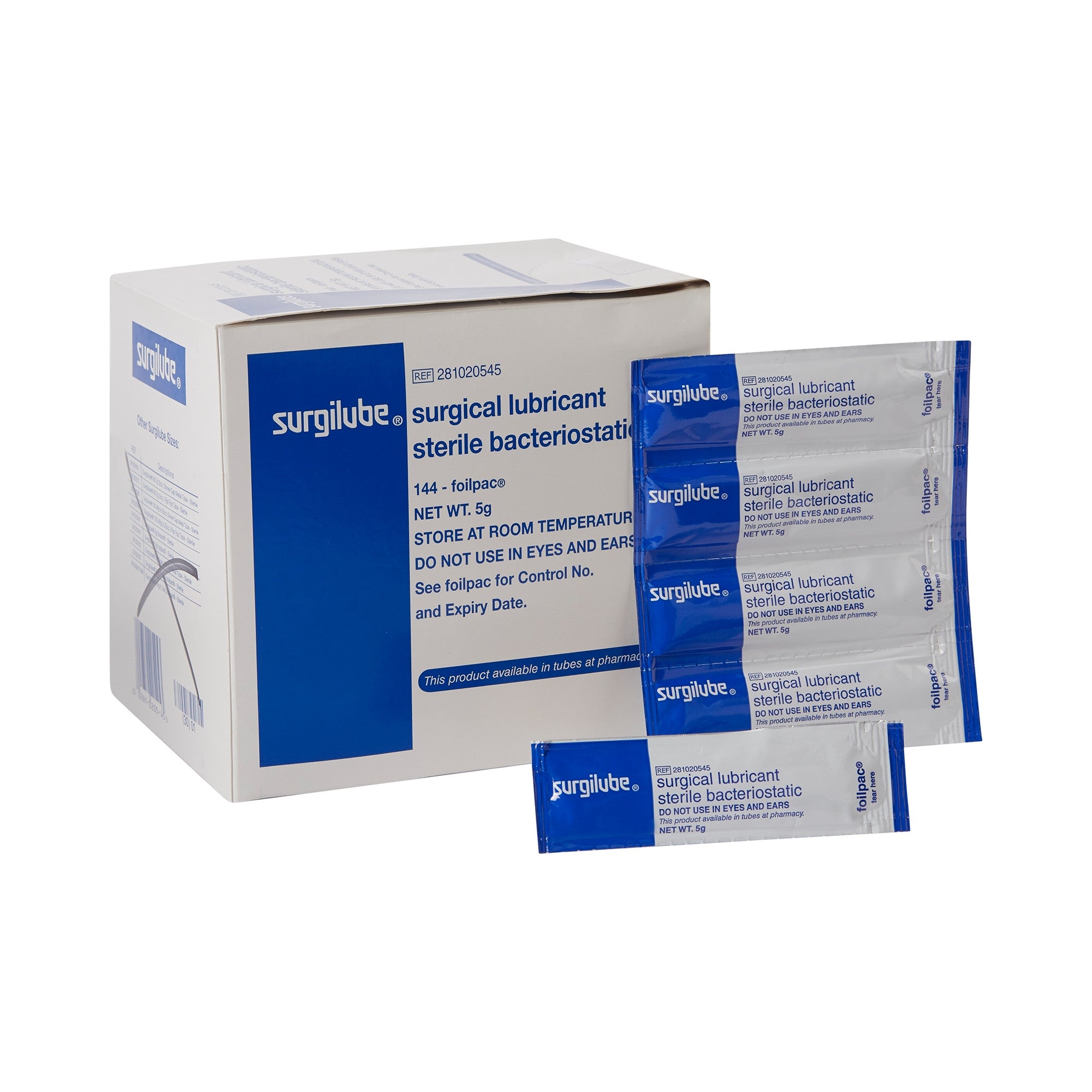 1050804 - Surgilube - Surgilube Lubricating Jelly, Carbomer free, 5 g, individual Packet, 144 per Box, Box of 144, (BX)