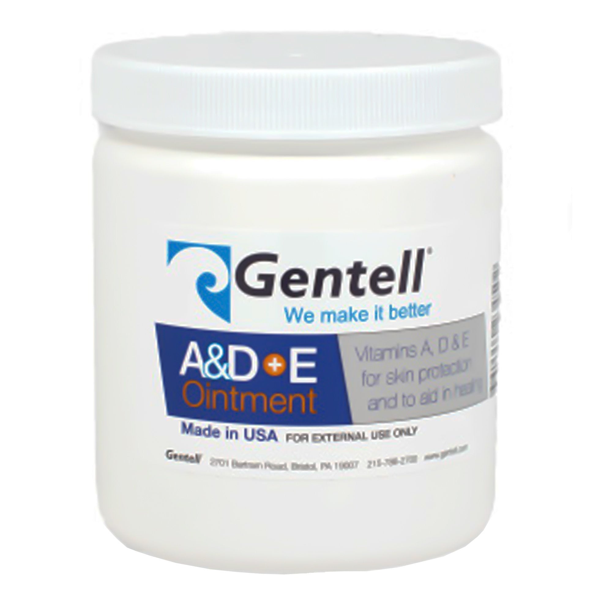 1062672 - Gentell - A & D Ointment Gentell A&D+E 16 oz. Jar Medicinal Scent Ointment GEN-23460 Pack of 1, (EA)