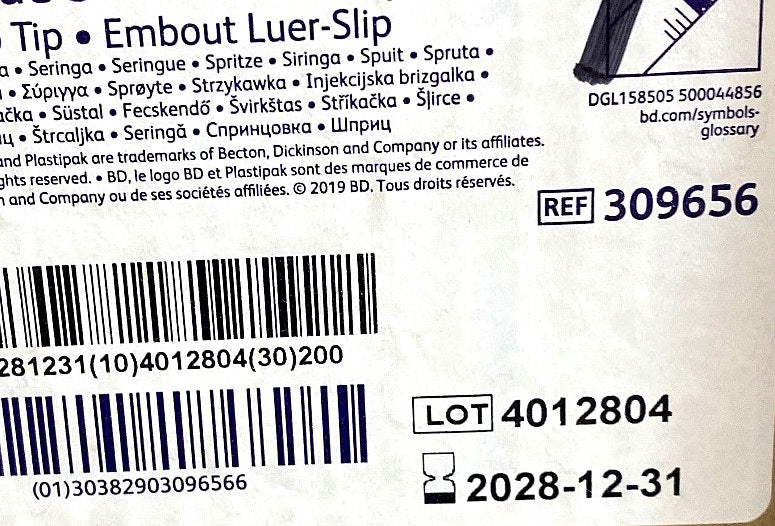 309656 - BD - Seringue 3ml, (BX/200)