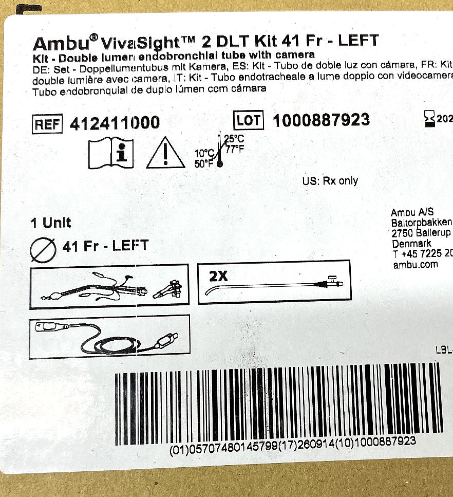 412411000 - AMBU - VivaSight 2 DLT Kit 41 Fr - LEFT, (BX/1)