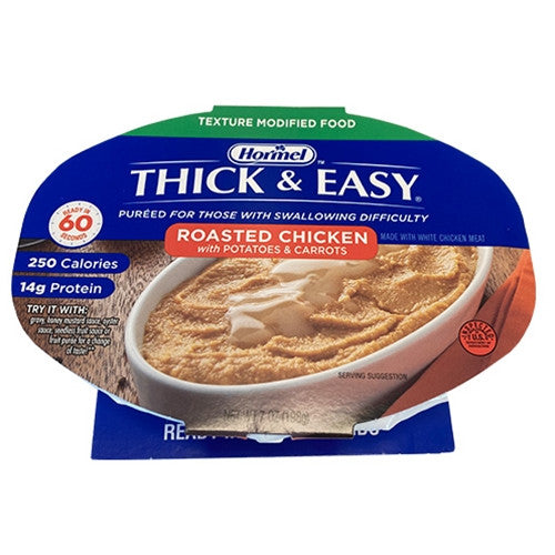 797226 - Thick & Easy - Thickened Food Thick & Easy Purees 7 oz. Tray Roasted Chicken with Potatoes / Carrots Flavor Puree IDDSI Level 2 Mildly Thick 60748 Case of 7, (CS)