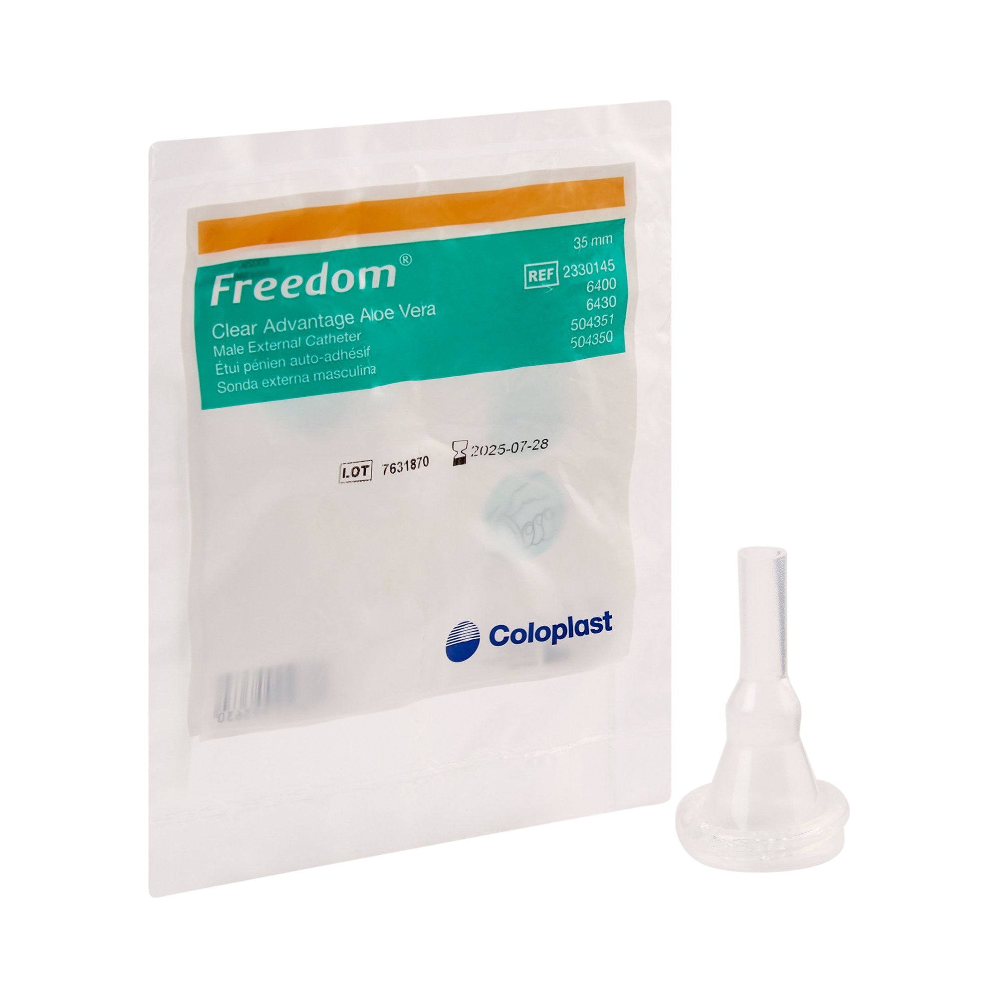152249 - Freedom - Male External Catheter Freedom Cath Self-Adhesive Strip Latex Small 8000 Case of 100, (CS)