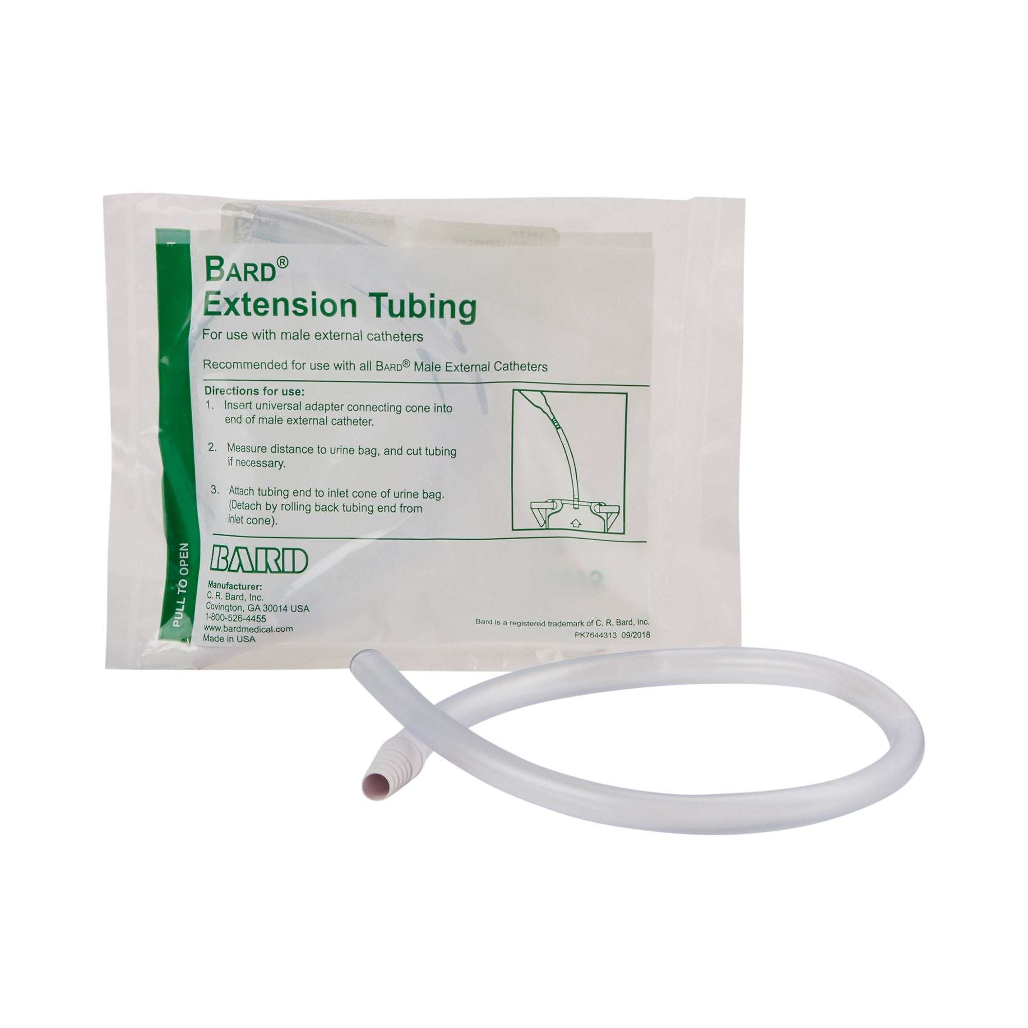 166618 - Bard - Bard Tube Leg Bag Extension Nonsterile, 18'' Tube and Adapter, Reusable, Case of 24, (CS)