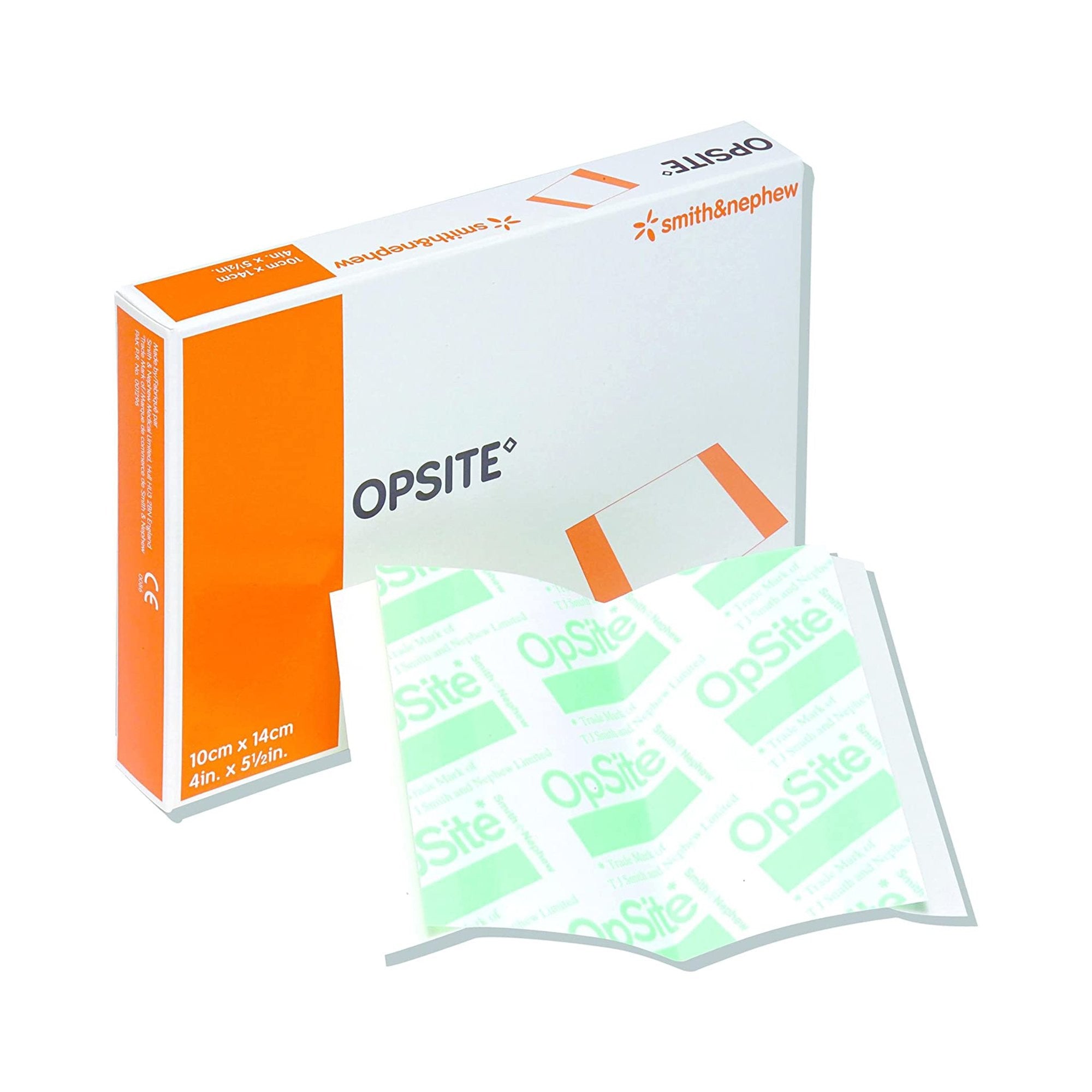 151196 - OpSite - OpSite Transparent Film Dressing 4 X 5-1/2 Inch 2 Tab Delivery Rectangle Sterile, 4975, Case of 200, (CS)