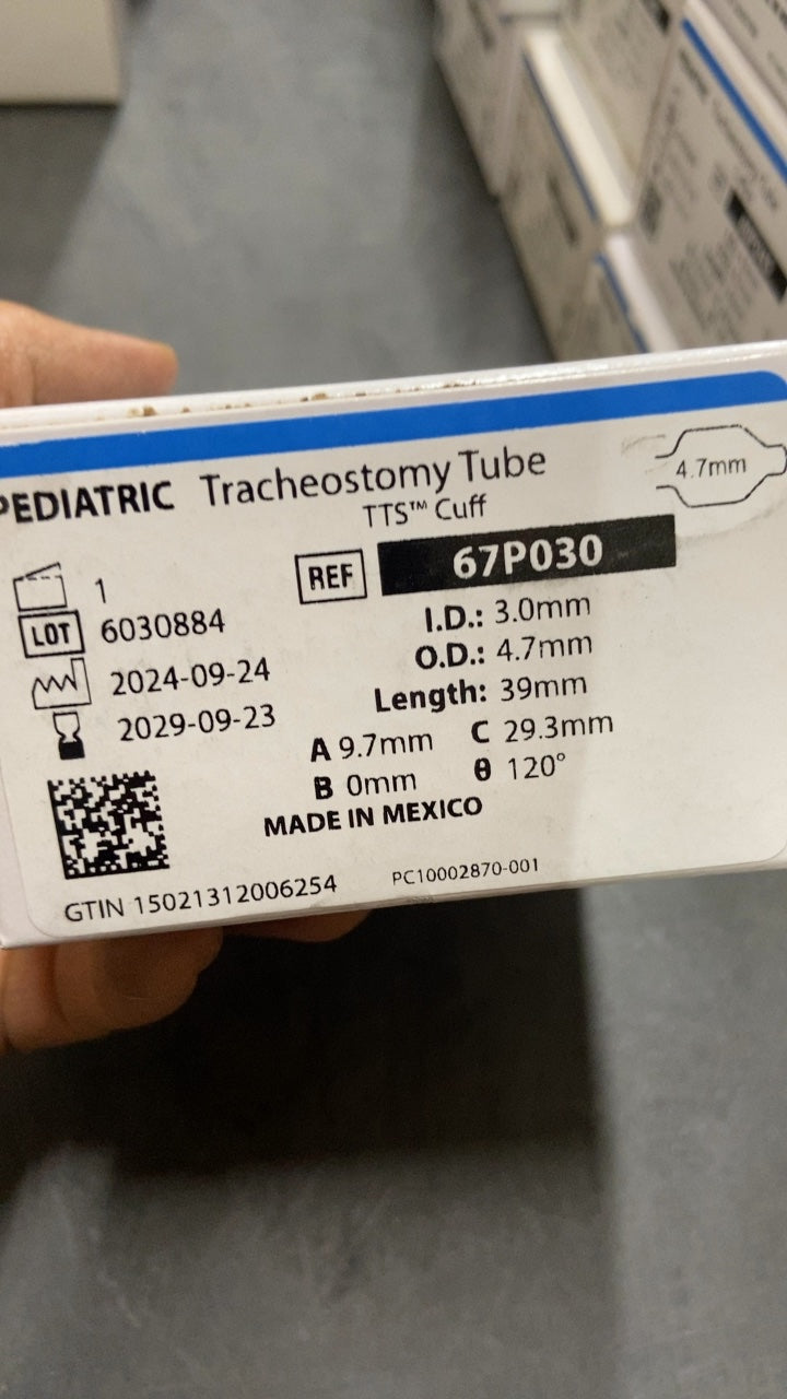 67P030 - SMITHS MEDICAL - Bivona Cuffed Neonatal Tubes - Trach Tube, Pediatric, Tight to Shaft, 3 mm, (BX/1)