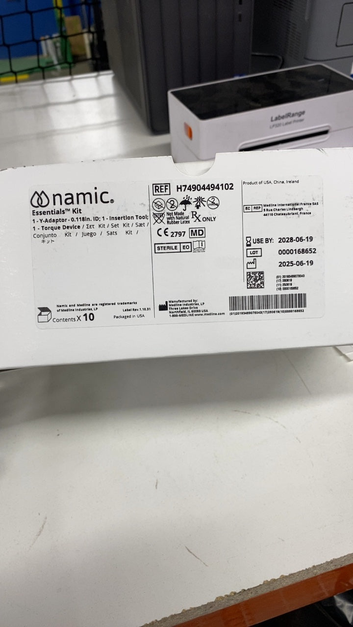 H74904494102 - MEDLINE - Namic Essentials Kit, (BX/10)
