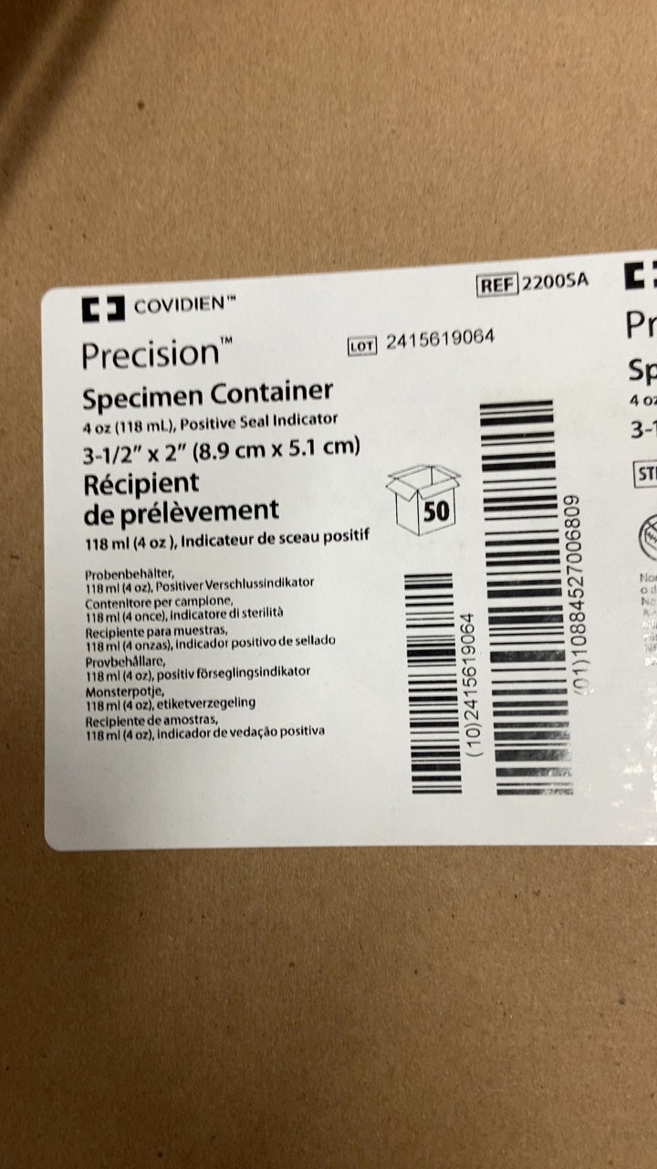 2200SA - COVIDIEN - Precision Specimen Container, (BX/50)
