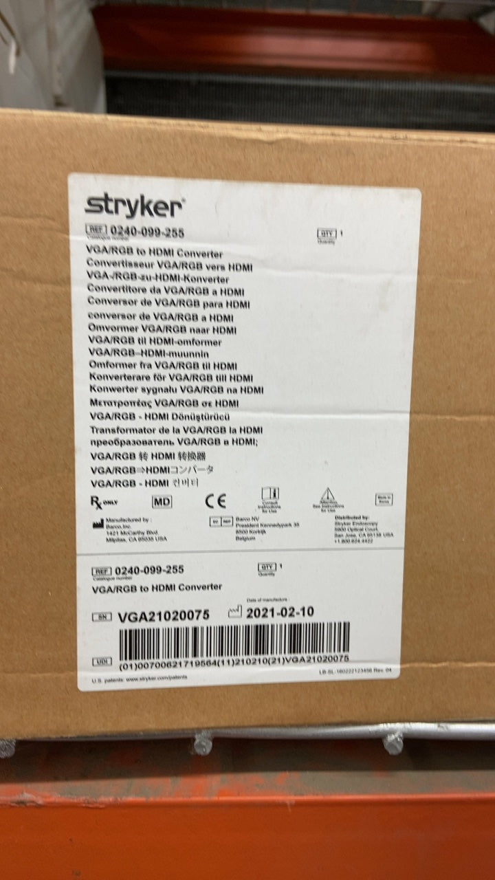 0240-099-255 - STRYKER - VGA/RGB to HDMI Converter, (BX/1)