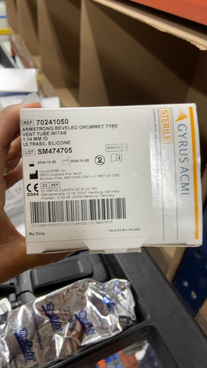 70241050 - GYRUS ACMI - Ultrasil Silicone Armstrong Beveled Grommets #2 Vent Tube with Tab, 1.14 mm ID, (BX/6)