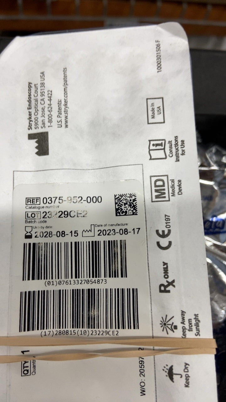 0375-952-000 - STRYKER - Formula Arthroscopic Shaver Blade 5.5mm x 125mm Egg Bur, 6-Flute, (EA/1)