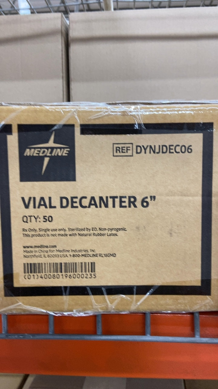 DYNJDEC06 - MEDLINE - VIAL DECANTER 6", (BX/50)