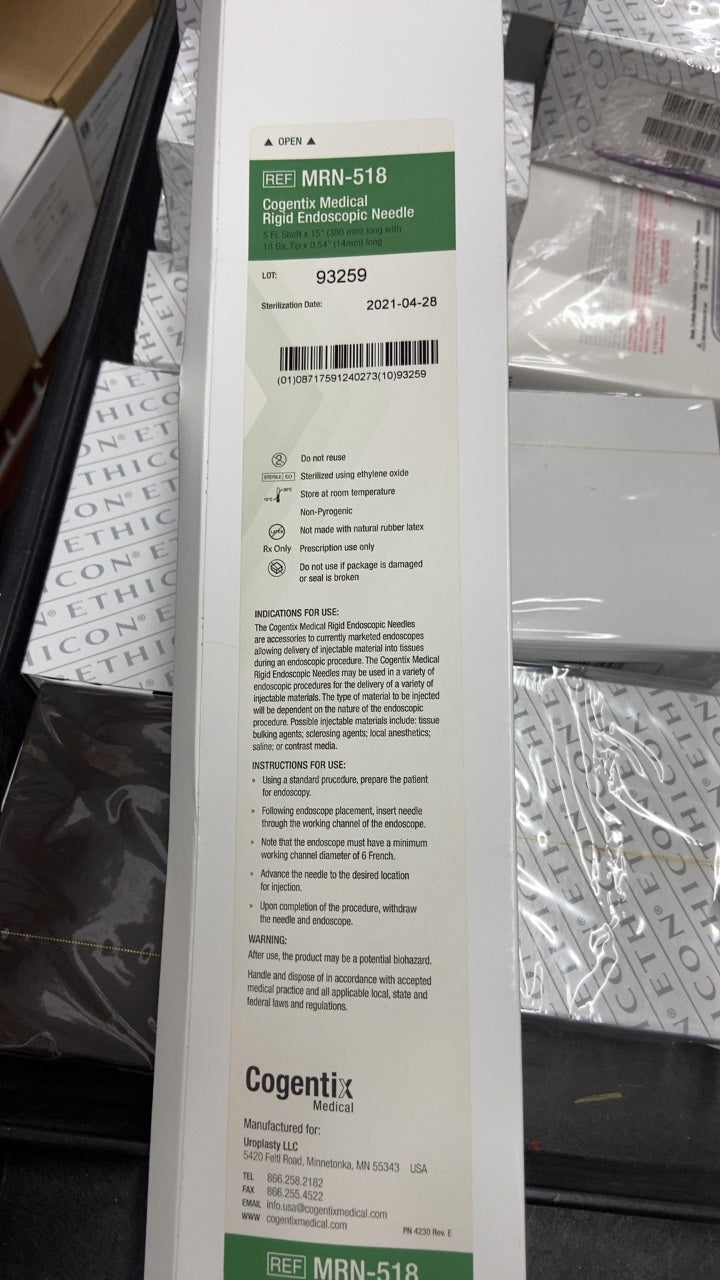 MRN-518 - UROPLASTY - Cogentix Medical Rigid Endoscopic Needle, (BX/1)