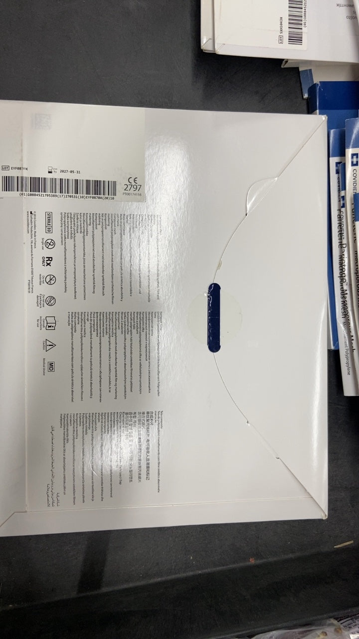 PPDS12 - COVIDIEN - Parietene DS Polypropylene Composite Mesh, 12 cm, (BX/1)