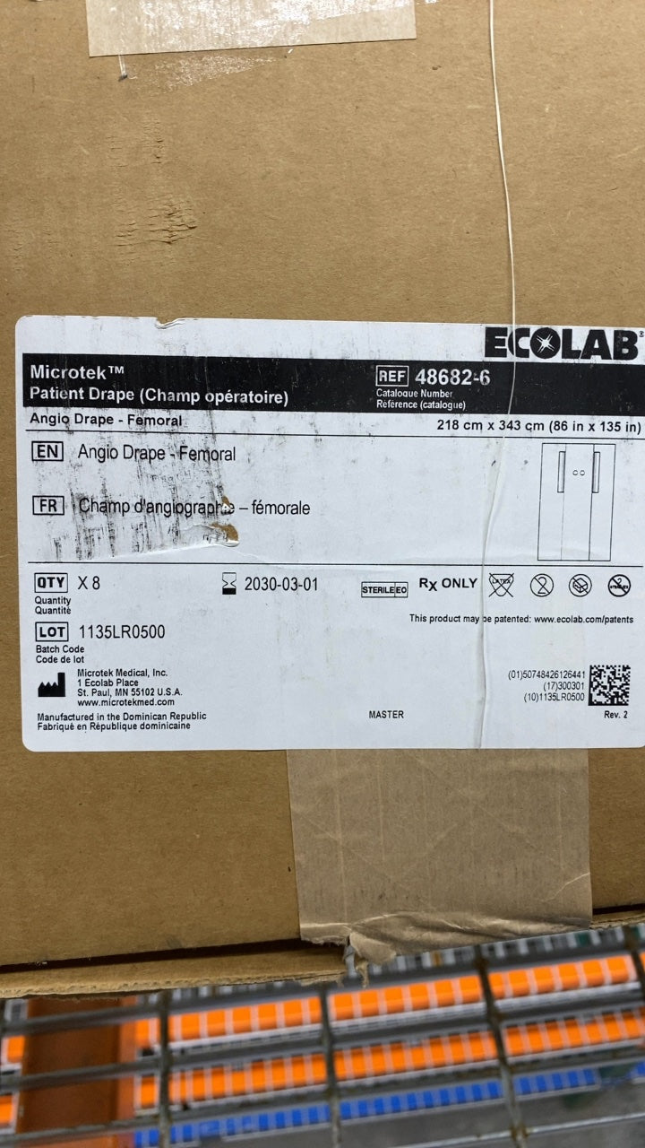 48682-6 - MICROTEK MEDICAL - Microtek Patient Drape (Champ opératoire) Angio Drape - Femoral, (CS/8)