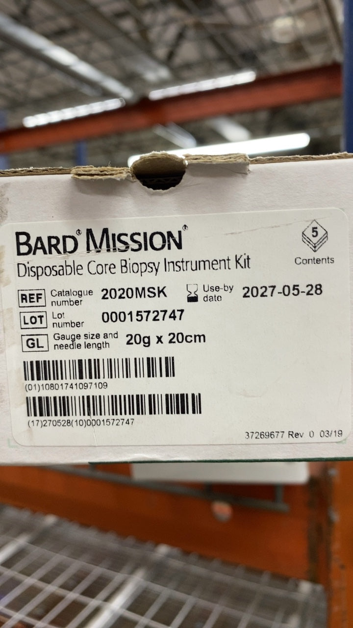 2020MSK - BARD - Disposable Core Biopsy Instrument Kit, (BX/5)