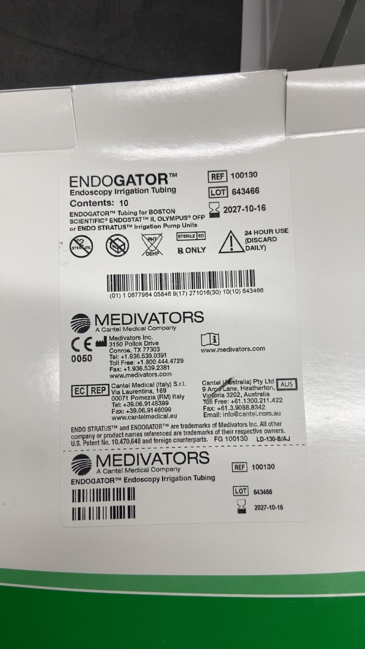 100130 - MEDIVATORS - ENDOGATOR™ Endoscopy Irrigation Tubing, (BX/10)
