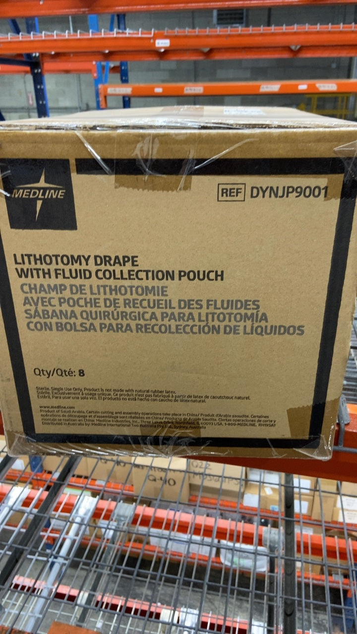 DYNJP9001 - MEDLINE - LITHOTOMY DRAPE WITH FLUID COLLECTION POUCH, (BX/8)