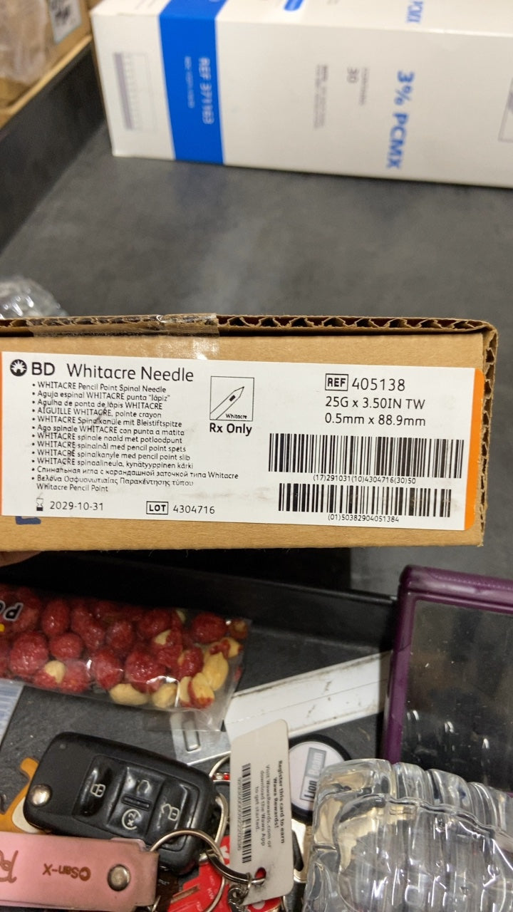 405138 - BD - Bd Whitacre Needle, 25G X 3.50In Tw, 0.5Mm X 90Mm, Sterile, (CS/50)