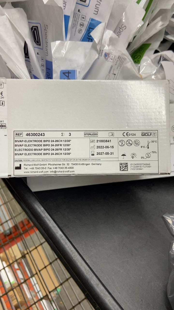 46300243 - RICHARD WOLF - BIVAP-ELEKTRODE BIPO 24-26CH 12/30°, (BX/3)