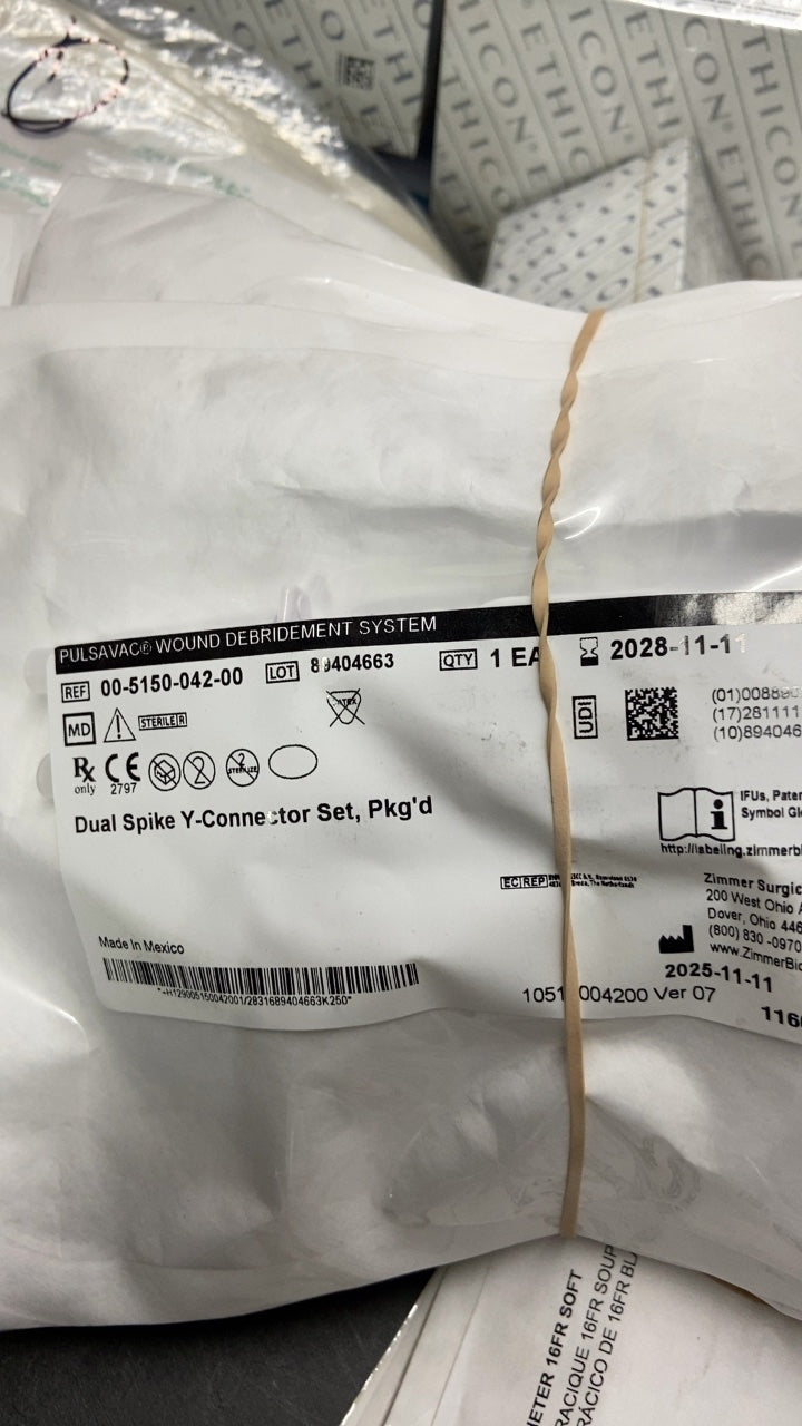 00-5150-042-00 - ZIMMER - Pulsavac Dual Spike Y-Connector Set, (EA/1)