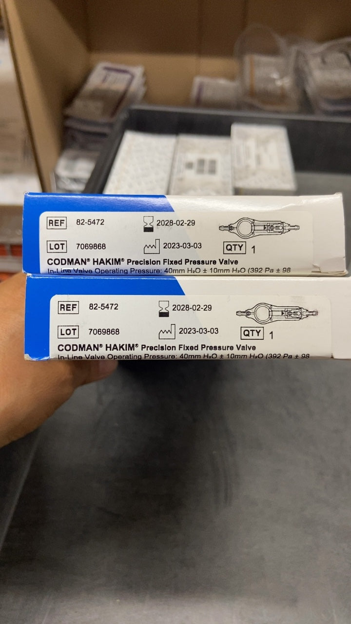 82-5472 - INTEGRA - CODMAN HAKIM Precision Fixed Pressure Valve, (BX/1)