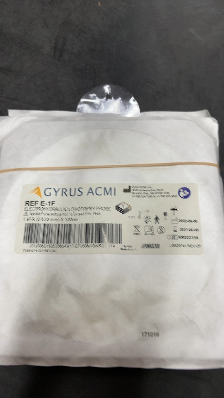 E-1F - GYRUS ACMI - Electrohydraulic Lithotripsy Probe, 1.9 Fr x 120 cm, (EA/1)