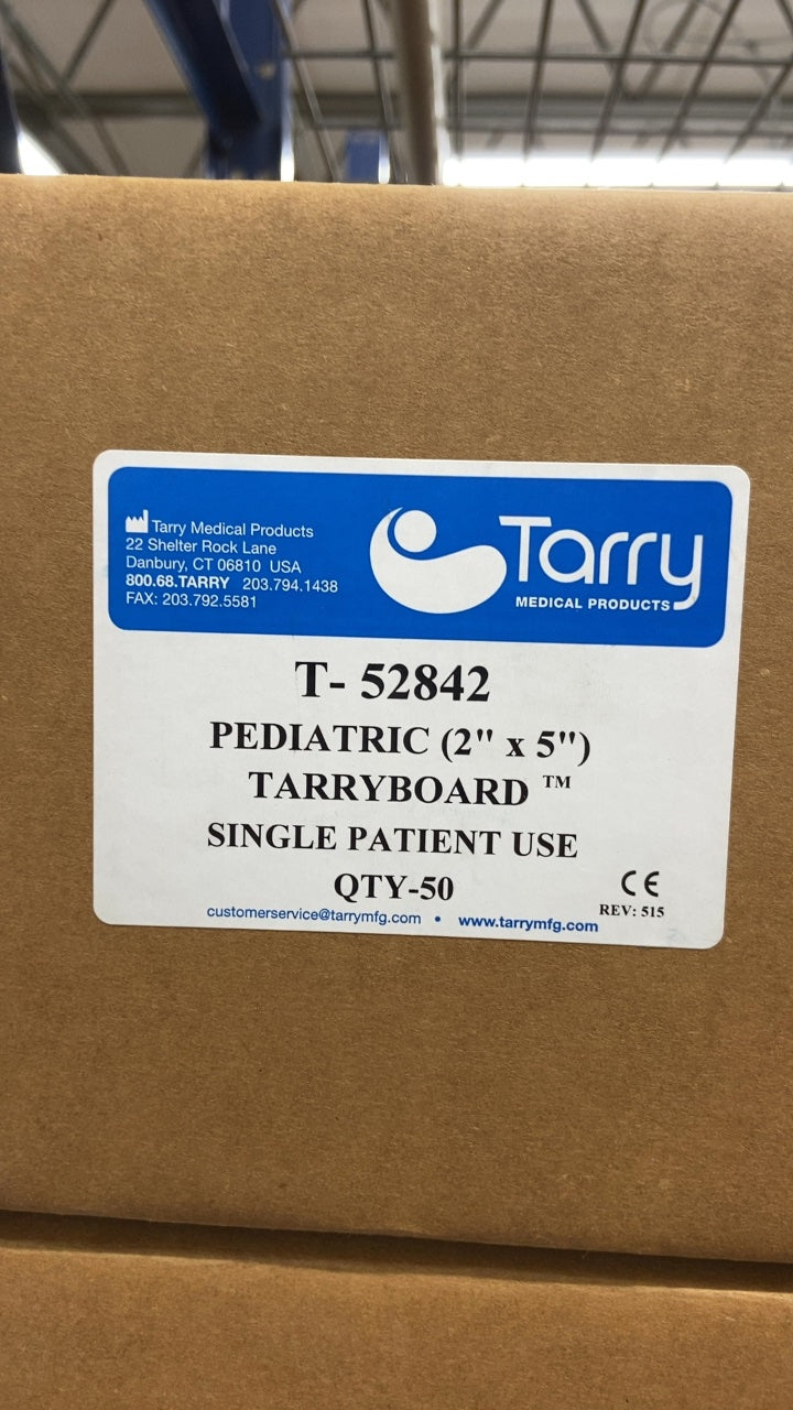 T-52842 - TARRY MEDICAL - PEDIATRIC (2" x 5") TARRYBOARD™ SINGLE PATIENT USE, (BX/50)