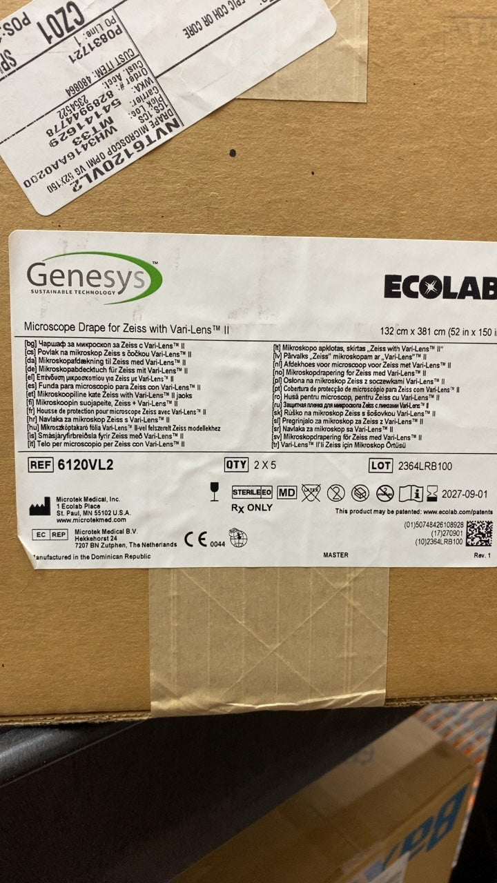 6120VL2 - ECOLAB - Microscope Drape for Zeiss with Vari-Lens II, (CS/10)