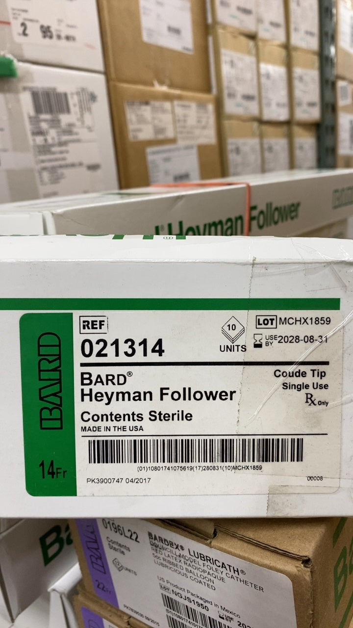 21314 - BARD - BARD Heyman Follower Contents Sterile Coude Tip Single Use, (BX/10)