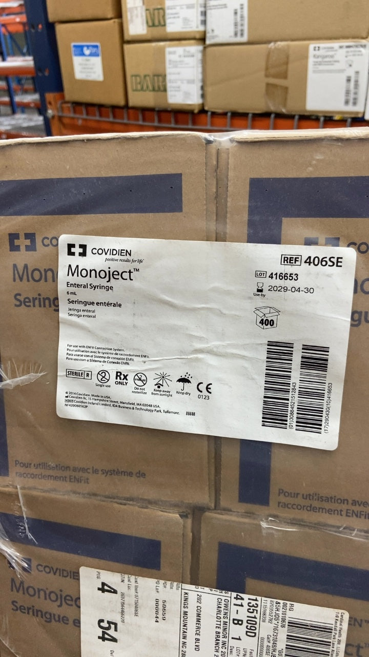 416653 - COVIDIEN - Monoject Enteral Syringe 6mL, (CS/400)
