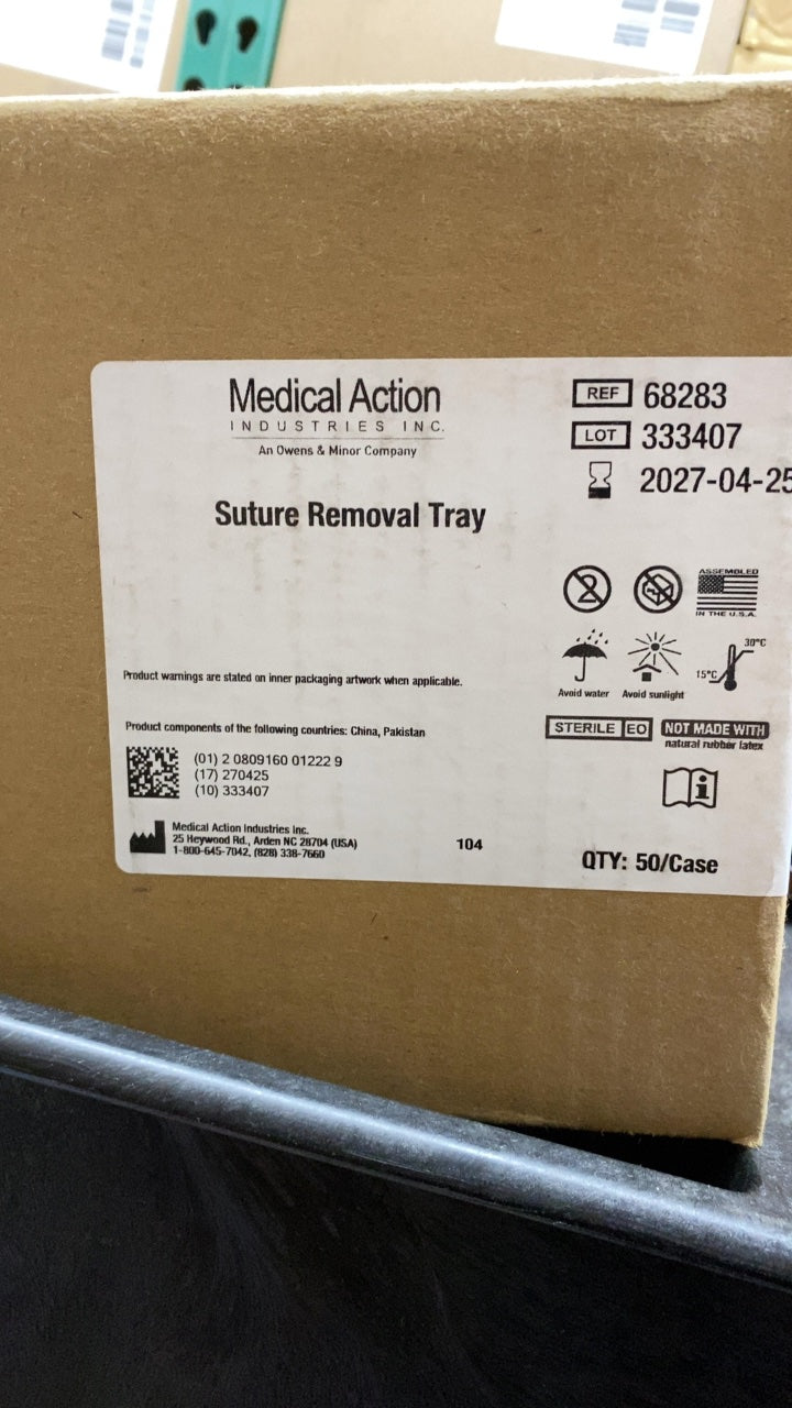 68283 - MEDICAL ACTION - Suture Removal Tray, (CS/50)