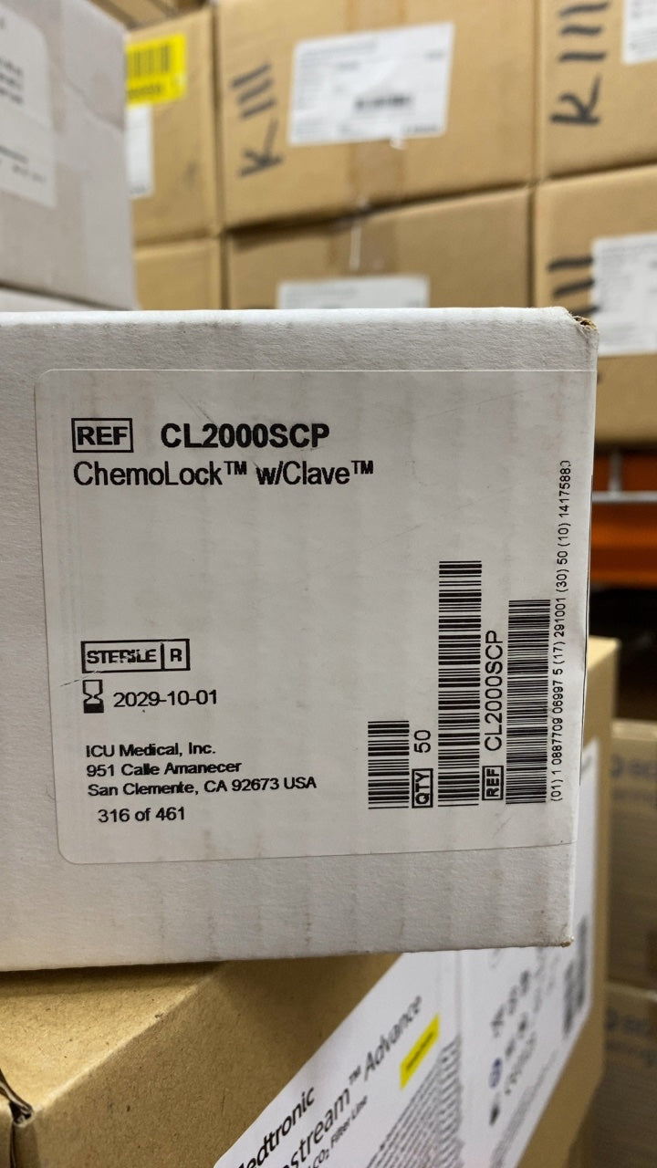 CL2000SCP - ICU MEDICAL - ChemoLock™ w/Clave™, (BX/50)