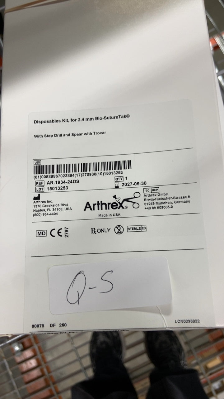 AR-1934-24DS - ARTHREX - Instruments Kit For 2.4 mm Bio-SutureTak Suture Anchor, (BX/1)