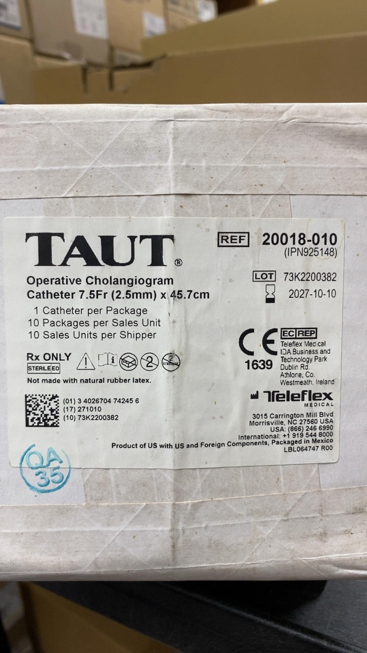 20018-010 - TELEFLEX - Operative Cholangiogram Catheter 7.5Fr (2.5mm) x 45.7cm, (CS/10)