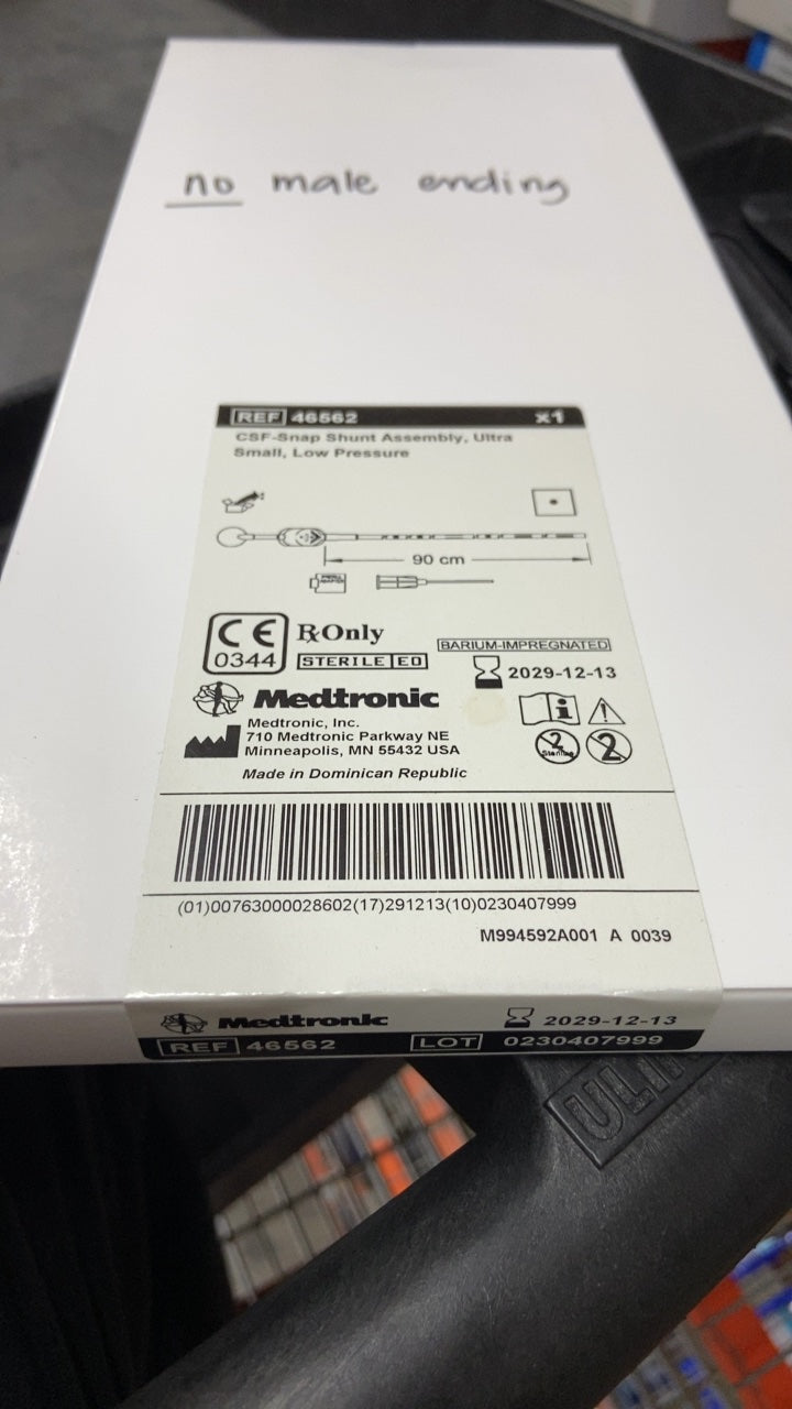 46562 - MEDTRONIC - CSF-Snap Shunt Assembly, Ultra Small, Low Pressure, (BX/1)