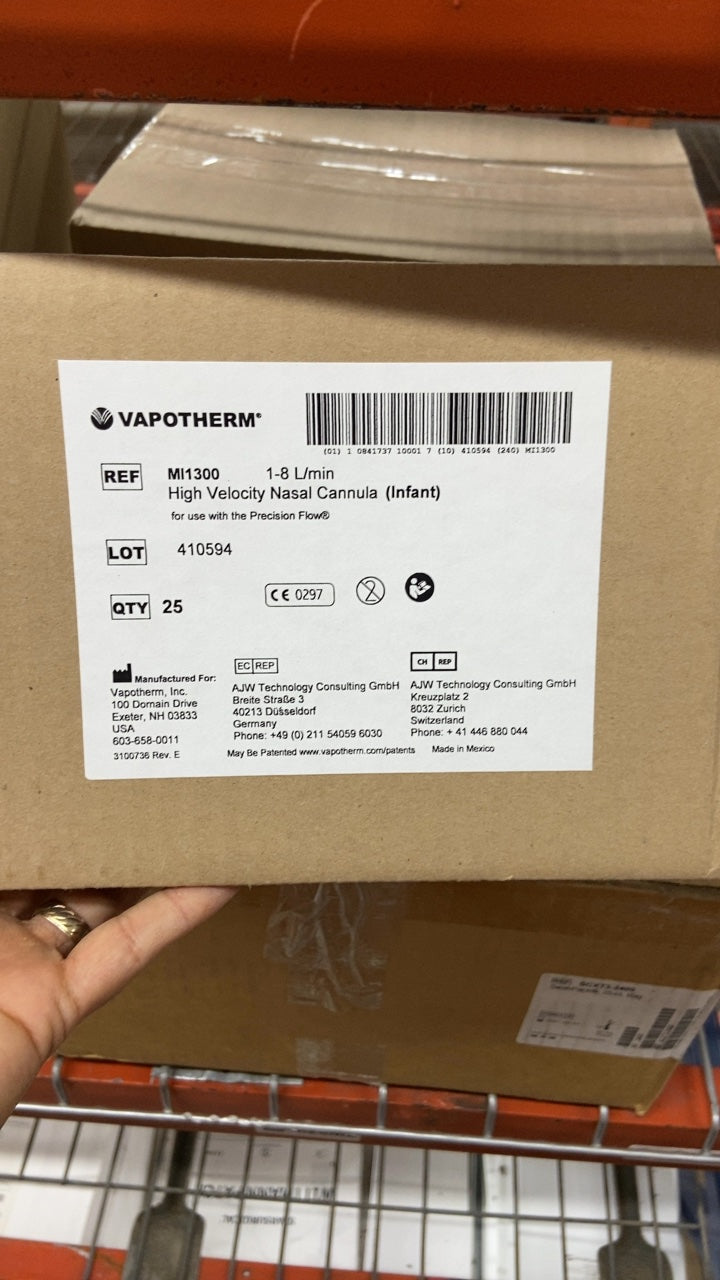 MI1300 - VAPOTHERM - MI1300 1-8 L/min High Velocity Nasal Cannula (Infant) for use with the Precision Flow®, (BX/25)