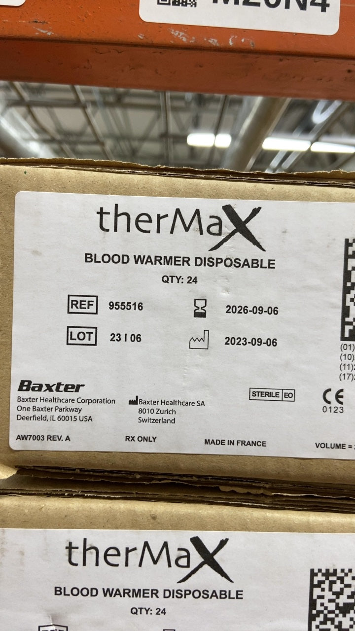 955516 - BAXTER - therMaX BLOOD WARMER DISPOSABLE, (BX/24)