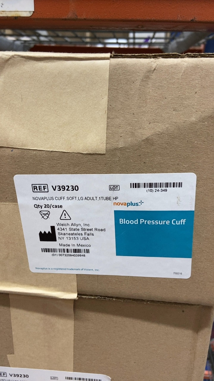 V39230 - WELCH ALLYN - NOVAPLUS CUFF SOFT LG ADULT 1TUBE HP Blood Pressure Cuff, (CS/20)