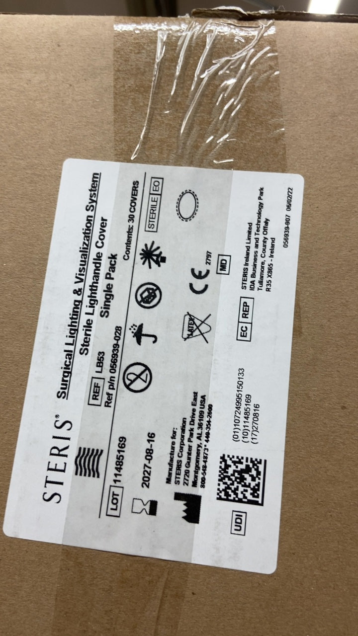 LB53 - STERIS - Surgical Lightning & Visualization System Sterile Lighthandle Cover Single Pack, (CS/30)