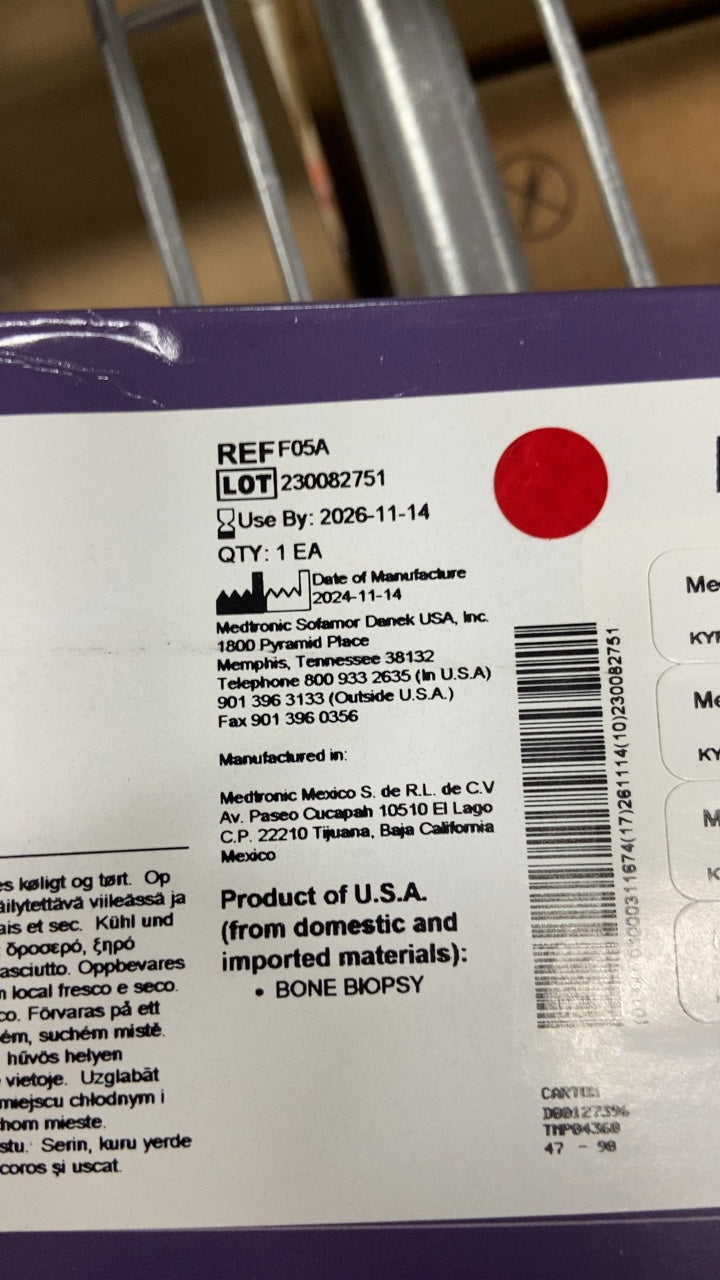 F05A - MEDTRONIC - Kyphon Bone Biopsy Device, 8G, 3 Size, (BX/1)