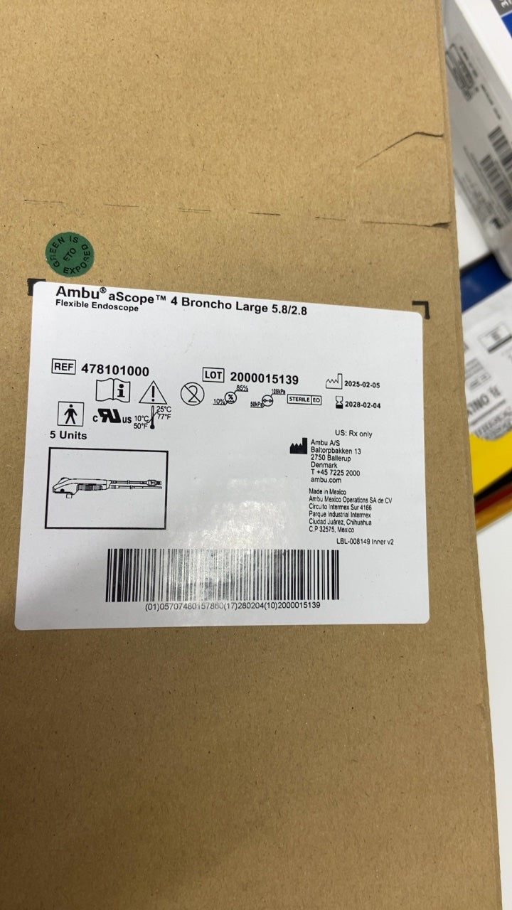 478101000 - AMBU - aScope 4 Broncho Large single-use flexible bronchoscope, 5.8/2.8mm., (BX/5)