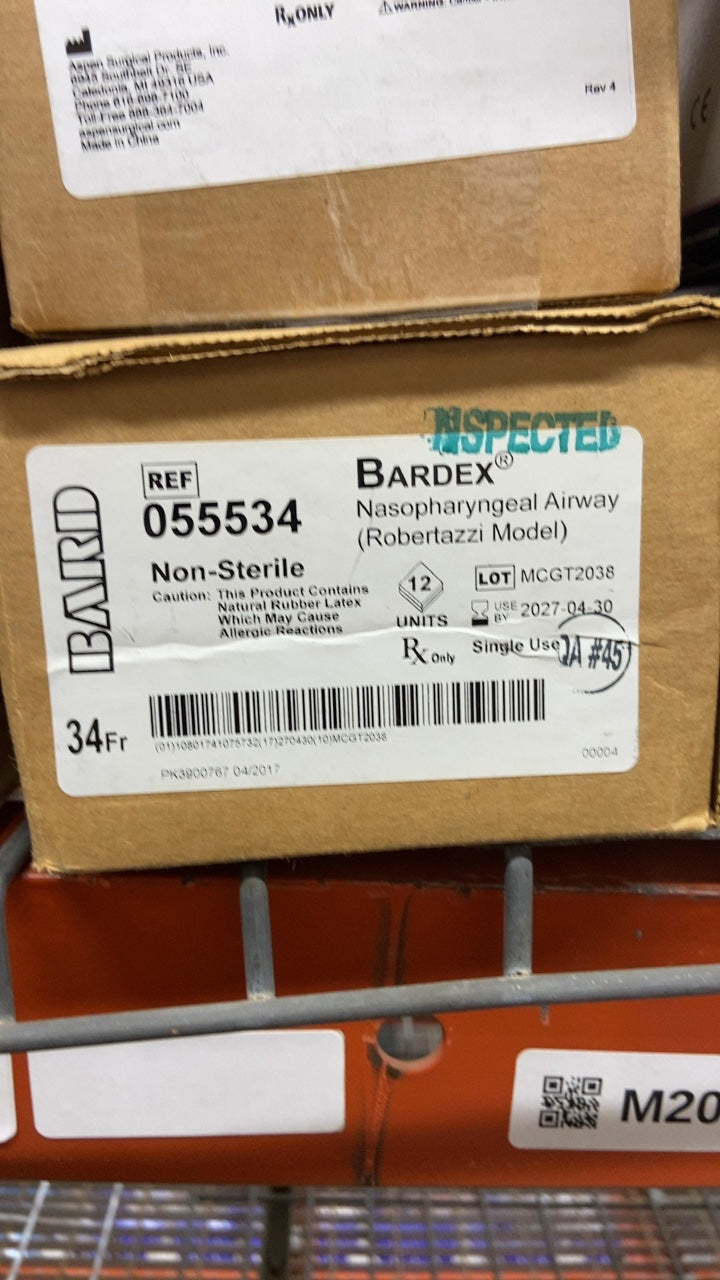 55534 - BARD - BARDEX Nasopharyngeal Airway (Robertazzi Model), (BX/12)