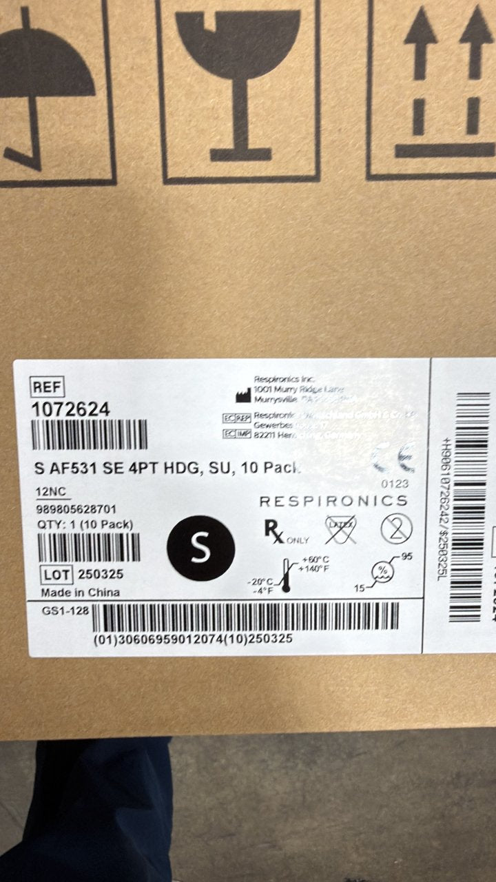 1072624 - RESPIRONICS - S AF531 SE 4PT HDG, SU, 10 Pack, (BX/10)