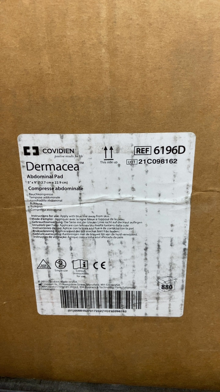 6196D - COVIDIEN - Dermacea Abdominal Pad, (CS/880)